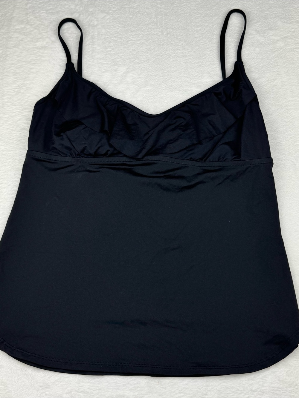 Stylus tankini bathing suit top. Size L. Ties in the back. Excellent condition. - Picture 1 of 6